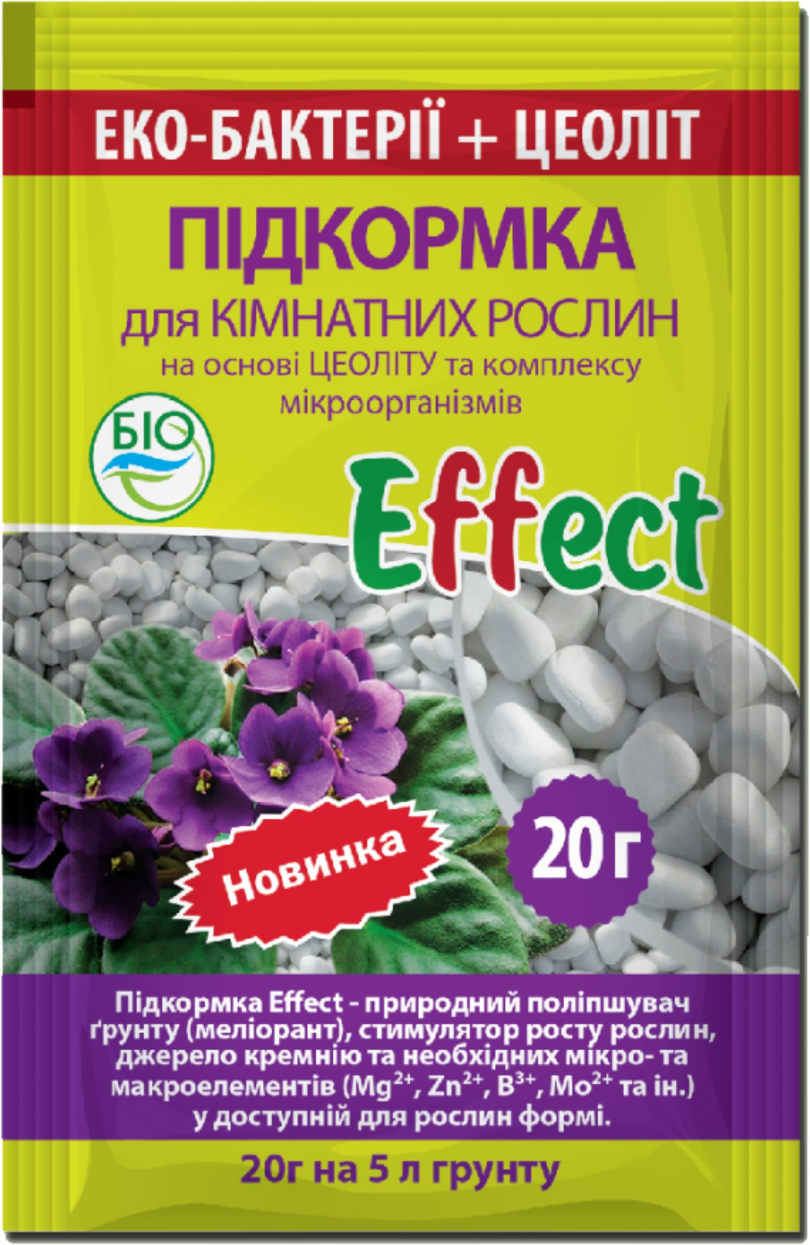 Feeding for houseplants Effect